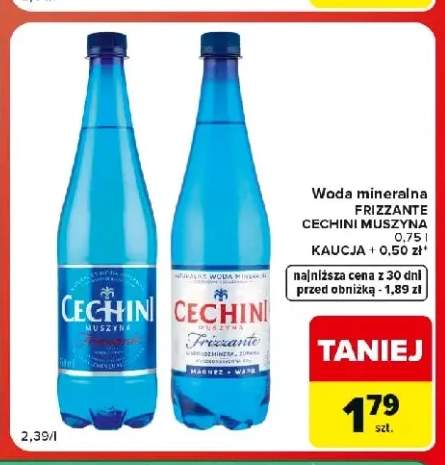 Woda mineralna gazowana Cechini Muszyna Frizzante