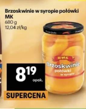 Brzoskwinie w syropie połówki MK