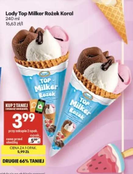 Lody Top Milker Rożek