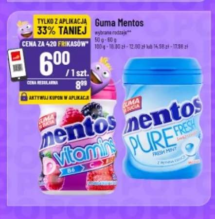 Guma do żucia Mentos Vitamins +1 wariant
