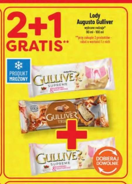 Lody Augusto Gulliver Supreme Raspberry & Mascarpone +1 wariant
