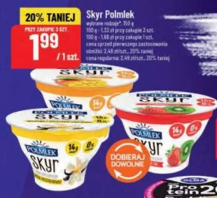 Skyr waniliowy Polmlek +2 warianty