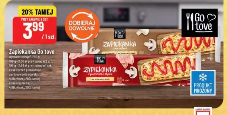 Zapiekanka z pieczarkami Go tove +1 wariant