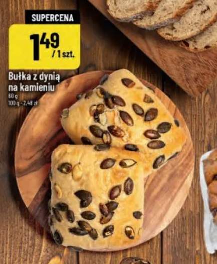 Bułka z dynią na kamieniu