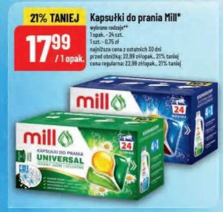 Kapsułki do prania Mill
