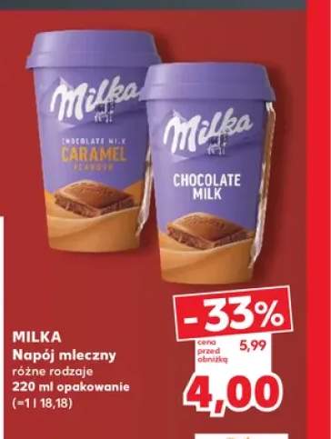 Napój mleczny karmelowy Milka +1 wariant