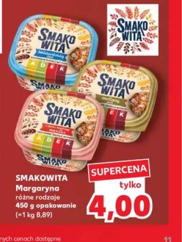 Margaryna Smakowita o smaku śmietankowym +2 warianty