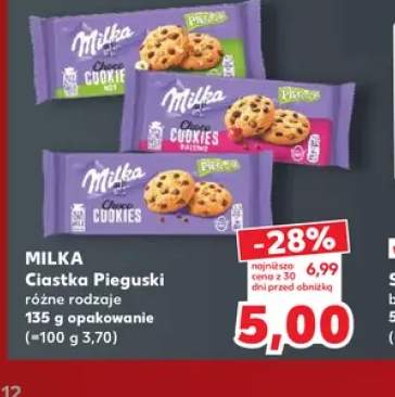 Ciastka Pieguski z orzechami Milka +2 warianty