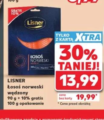 Łosoś norweski wędzony Lisner