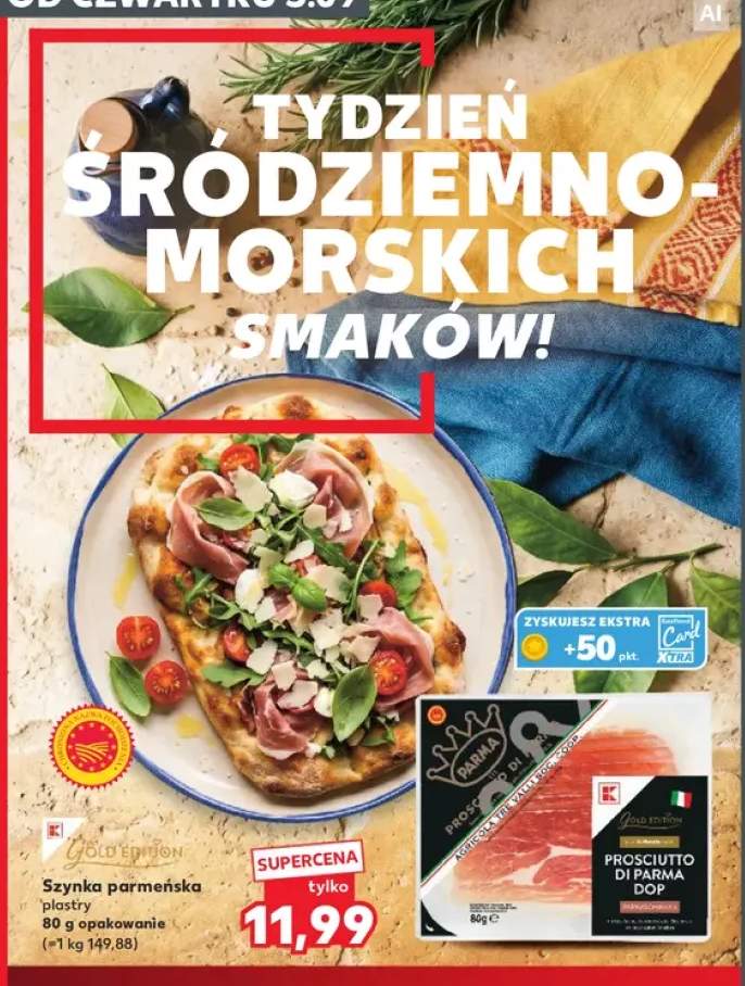 Szynka parmeńska w plastrach K-Gold Edition