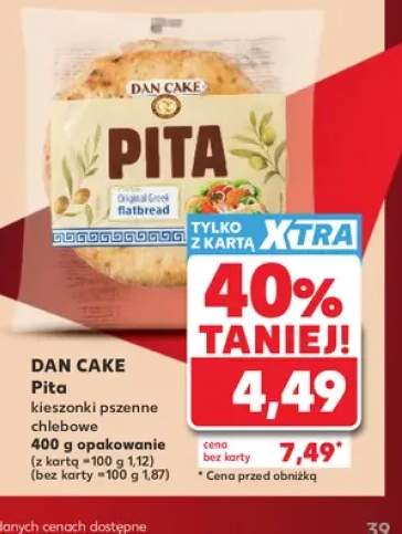 Pita kieszonki pszenne chlebowe Dan Cake