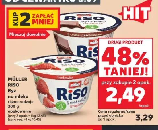 Ryż na mleku Müller Riso truskawkowy +1 wariant