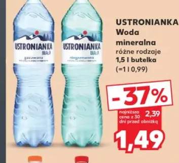 Woda mineralna niegazowana Ustronianka Biała +1 wariant
