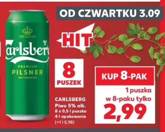Piwo Carlsberg 8-pak 500 ml