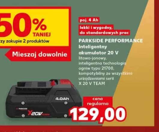 Inteligentny akumulator Parkside Performance 4Ah