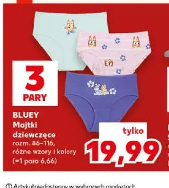 Majtki dziewczęce Bluey 3-pak