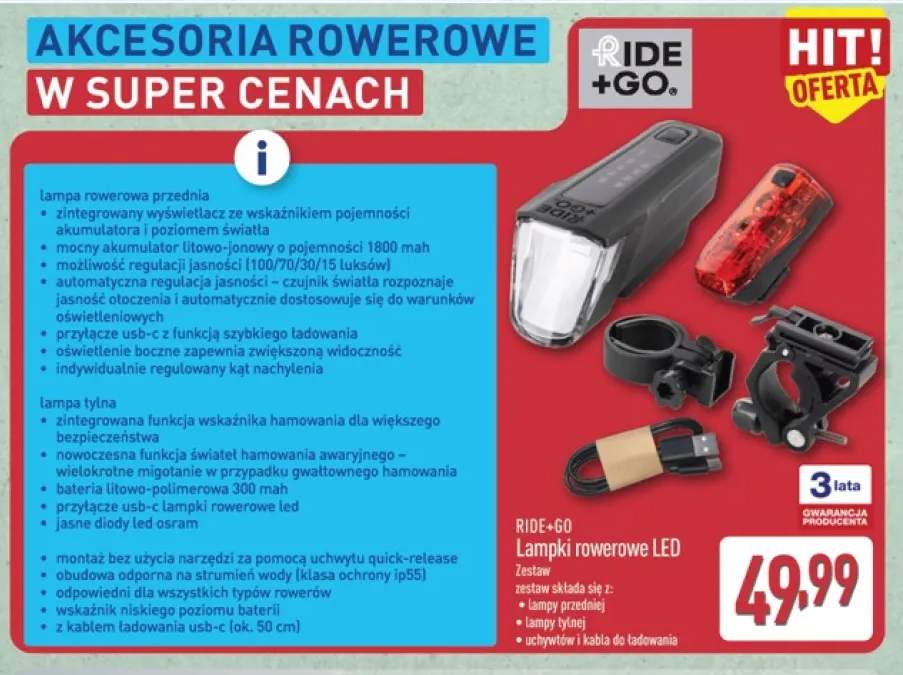 Lampki rowerowe LED Ride+Go
