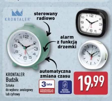 Budzik analogowy Krontaler +1 wariant