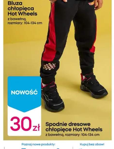 Spodnie dresowe chłopięce Hot Wheels