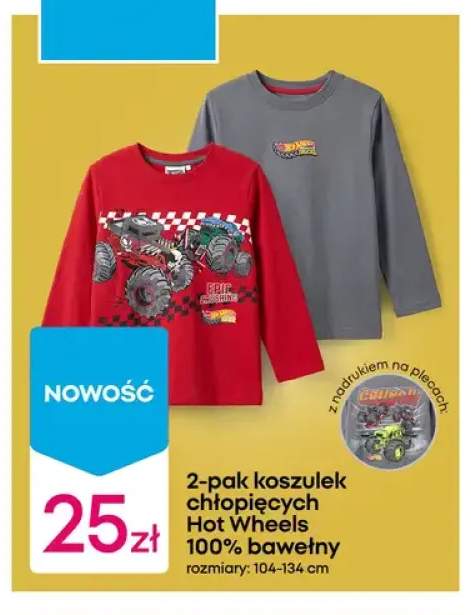 Koszulki chłopięce Hot Wheels 2-pak