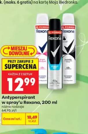 Antyperspirant w sprayu Rexona Bright Bouquet +2 warianty