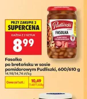 Fasolka po bretońsku w sosie pomidorowym Pudliszki