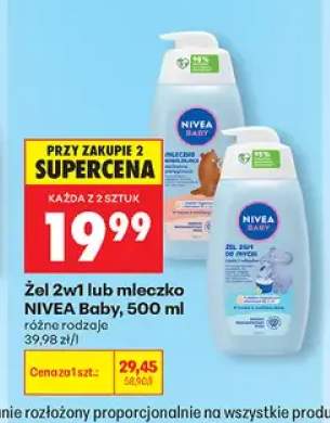 Mleczko nawilżające Nivea Baby +1 wariant