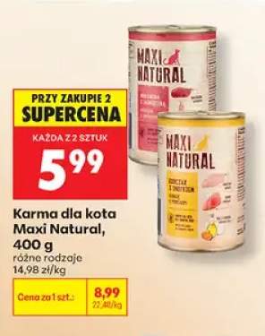 Karma dla kota Maxi Natural kurczak z indykiem +1 wariant