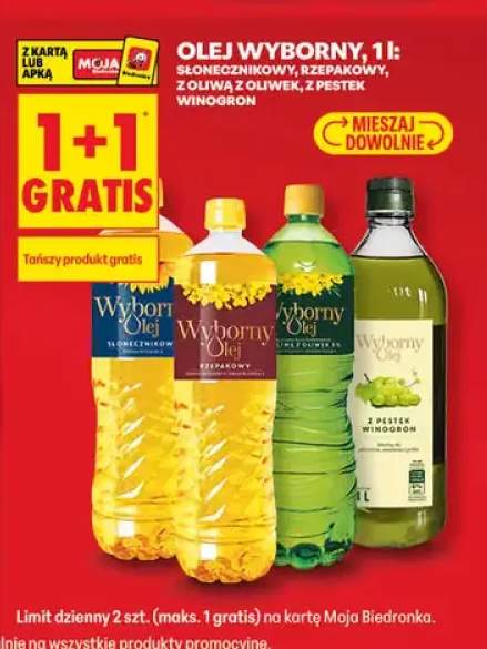 Olej słonecznikowy Wyborny 1 l +3 warianty