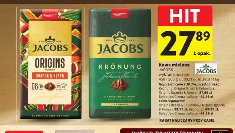 Kawa mielona Jacobs Krönung +3 warianty