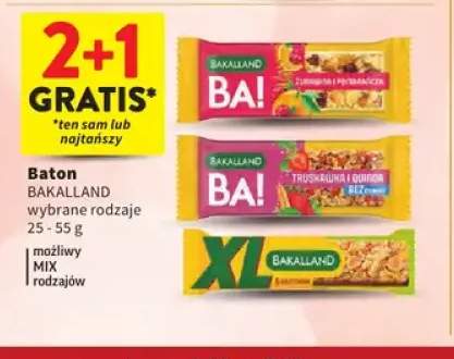 Baton Bakalland BA! truskawka i quinoa bez cukru +2 warianty