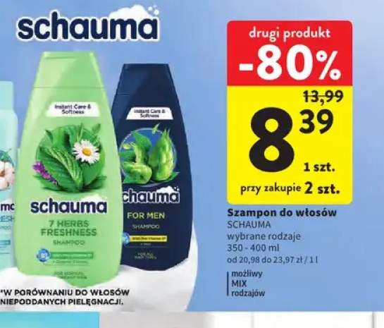 Szampon do włosów Schauma 7 Herbs Freshness +1 wariant