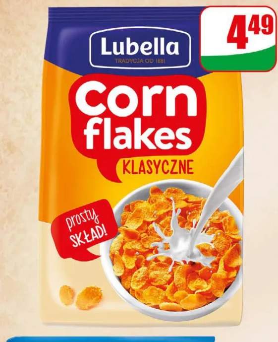Płatki kukurydziane Corn Flakes Lubella