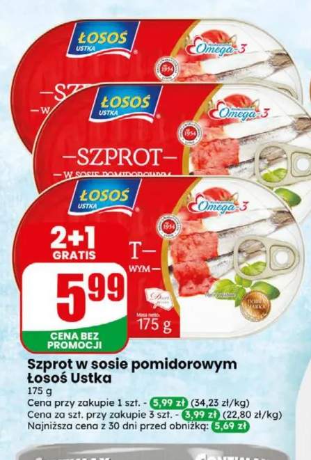 Szprot w sosie pomidorowym Łosoś Ustka
