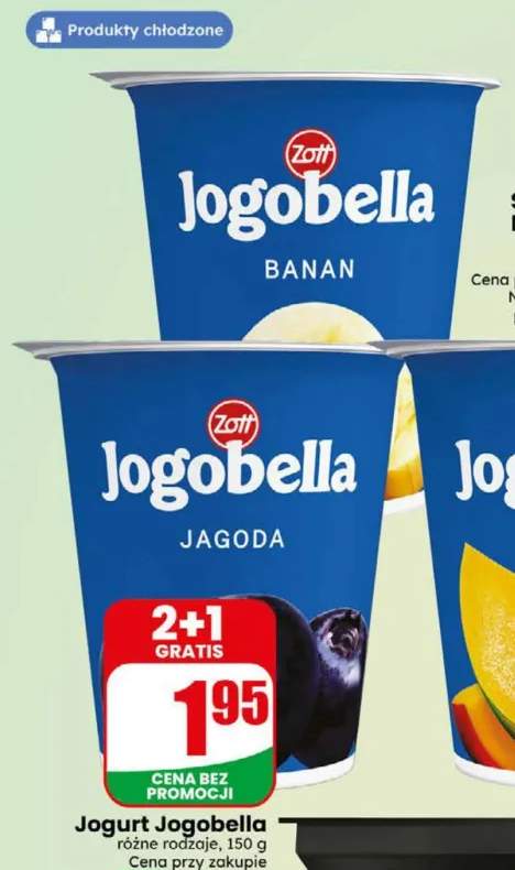 Jogurt Jogobella jagoda Zott +2 warianty