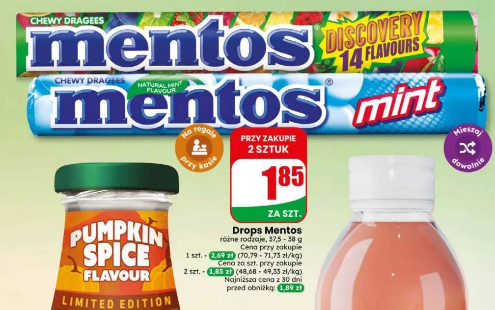 Drops Mentos Discovery 14 flavours +1 wariant