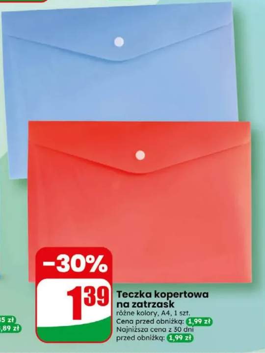 Teczka kopertowa na zatrzask A4