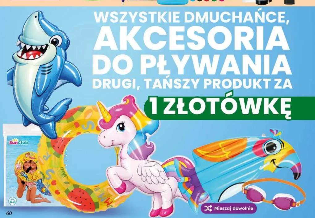 Dmuchańce, akcesoria do pływania
