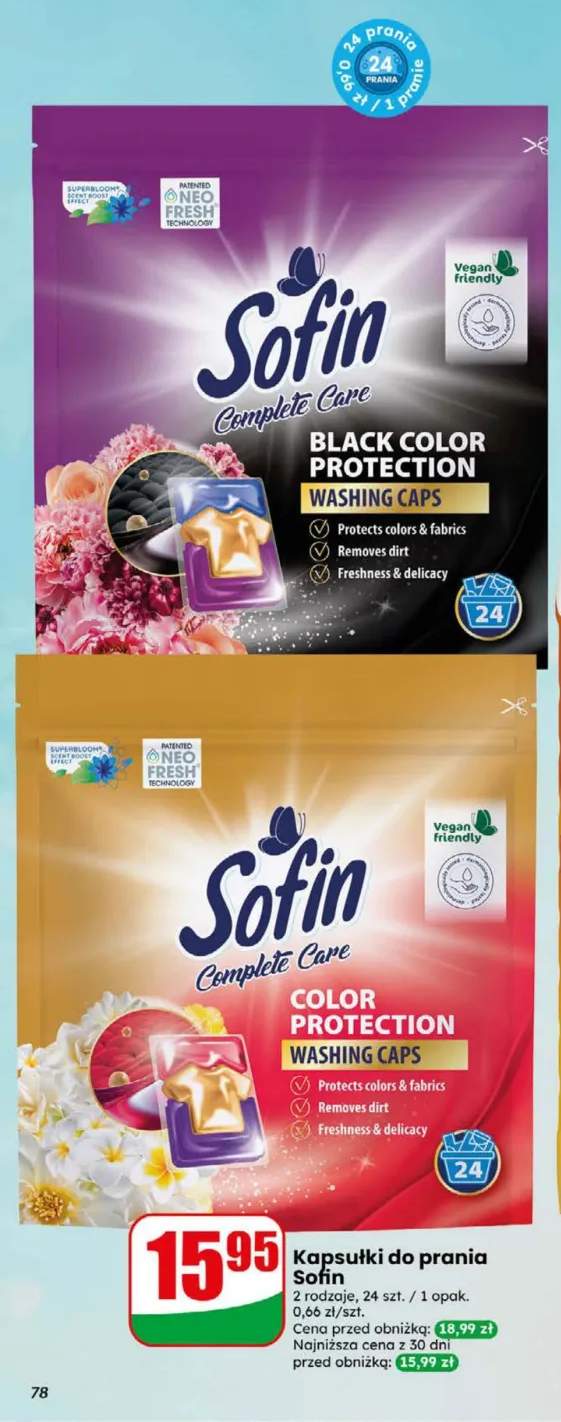 Kapsułki do prania Sofin Black Color Protection +1 wariant