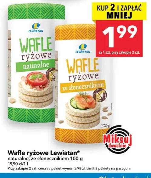 Wafle ryżowe ze słonecznikiem Lewiatan +1 wariant