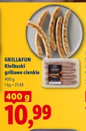 Kiełbaski grillowe cienkie Grill & Fun