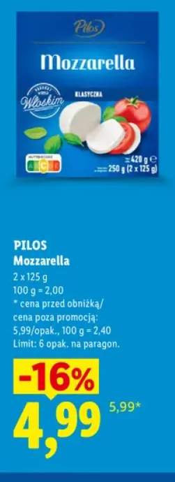Mozzarella Pilos 2-pak