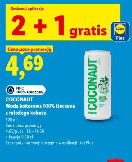 Woda kokosowa 100% tłoczona z młodego kokosa Coconaut