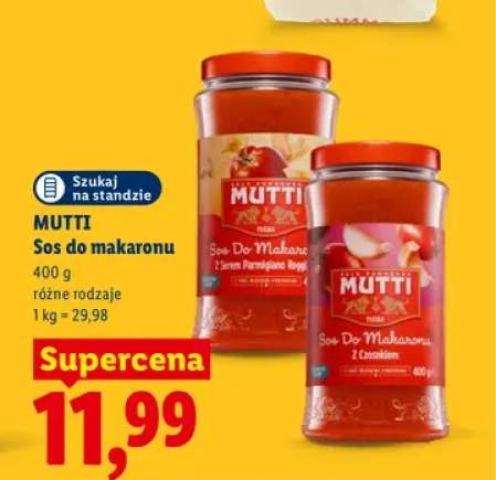 Sos do makaronu z serem Parmigiano Reggiano Mutti +1 wariant