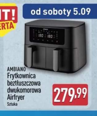 Frytkownica beztłuszczowa dwukomorowa Ambiano