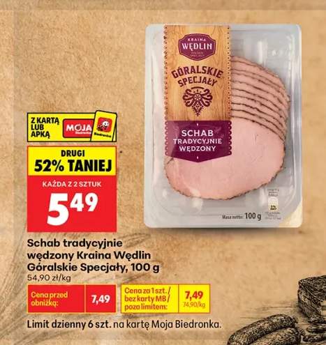 Schab tradycyjnie wędzony Kraina Wędlin Góralskie Specjały