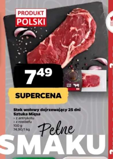 Stek wołowy dojrzewający 25 dni z antrykotu Sztuka Mięsa +1 wariant