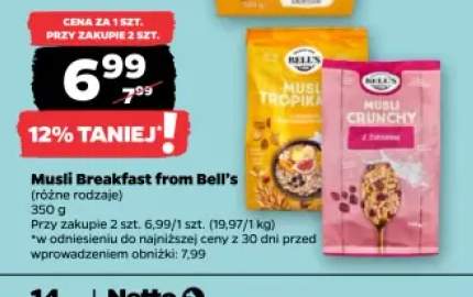 Musli tropikalne Breakfast from Bell's +1 wariant