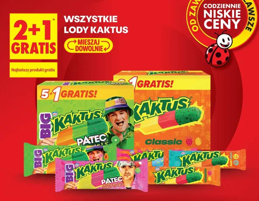 Lody Big Kaktus Patec 6-pak +6 wariantów