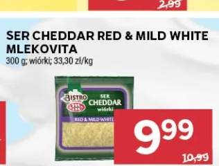 Ser cheddar Red & Mild White wiórki Mlekovita